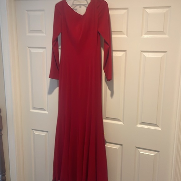 Badgley Mischka VINTAGE RED jersey gown size 8 - Picture 2 of 15